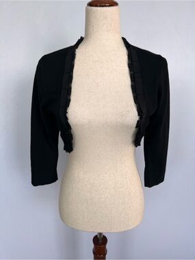 White House Black Market Black Knit Bolero Shrug (NEW)